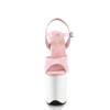 Pleaser - FLAMINGO809 Sandale à bride à la cheville, Pole dance chaussures - Rose/Blanc Product image